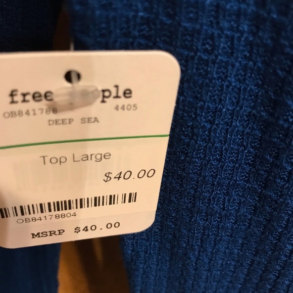 NWT Free People Thermal High Neck Top - Picture 3 of 5